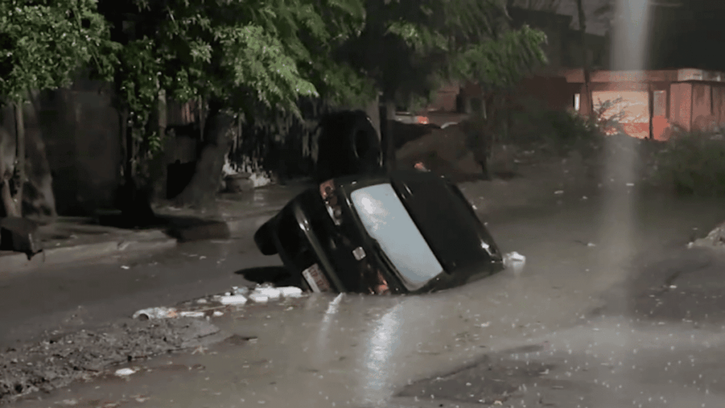 vialidades afectadas por las lluvias de Monterrey
